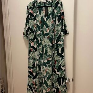 Rachel Zoe palm duster cover up maxi